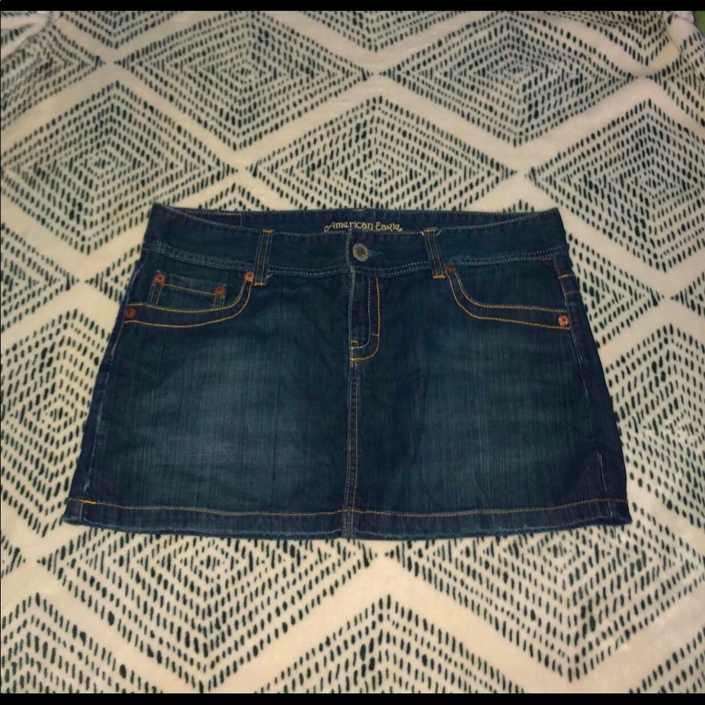 short, jean, skirt